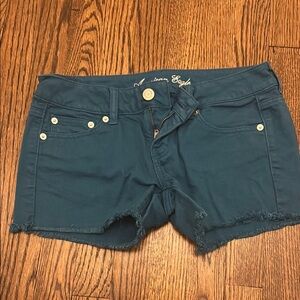American Eagle Outfitters Blue Jean Shorts Casual Cut-Off Style